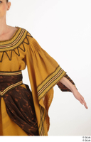  Photos Woman in Historical Dress 12 15th century Medieval Clothing arm brown dress sleeve 0002.jpg